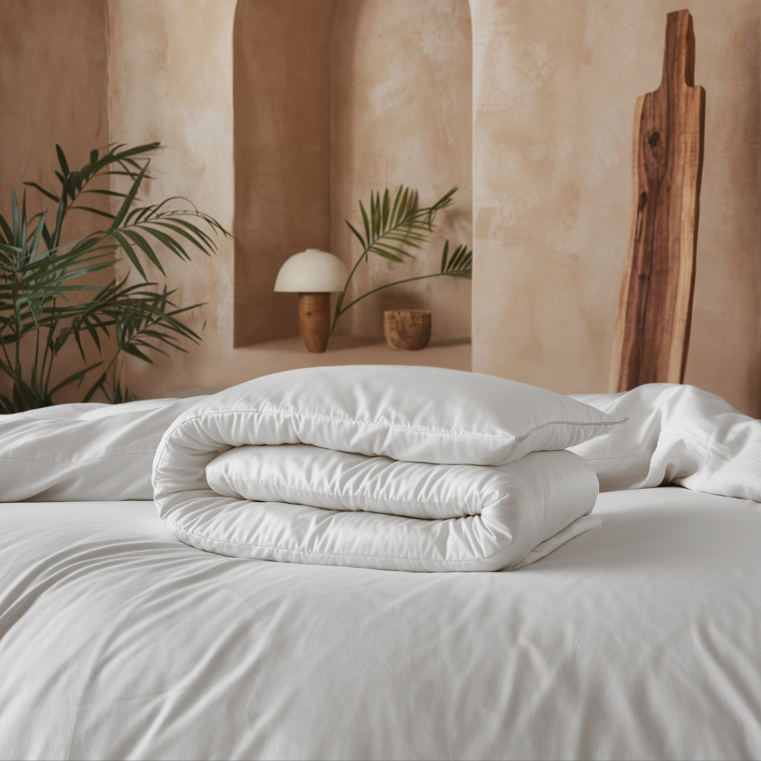 Zijden 4 Seizoenen dekbed set Harmony (175+300 g/m2) - katoenen tijk