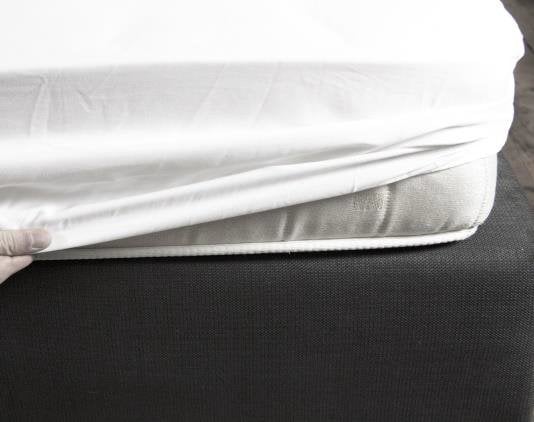 Bamboe/katoen hoeslaken Wit 160x200x30cm - Outlet