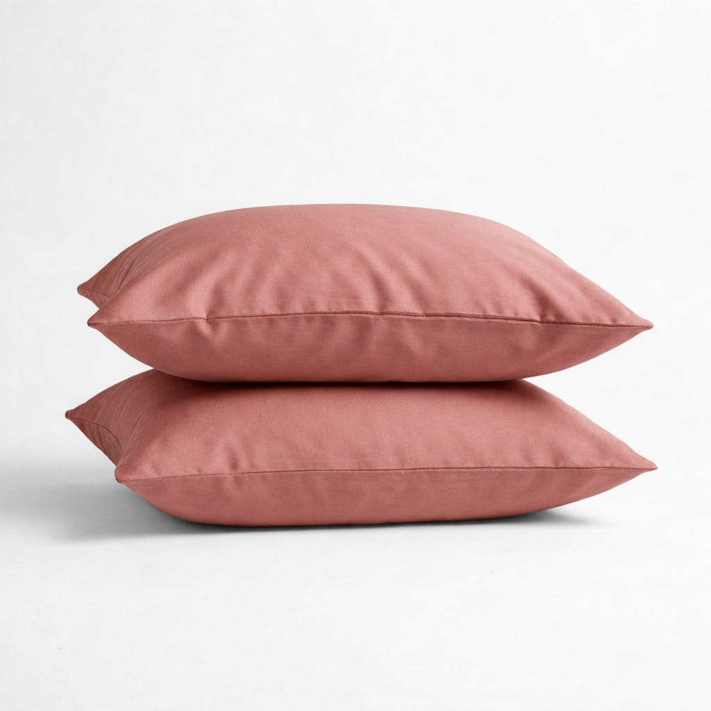 2x Zijden Kussensloop Blush Rose - 22MM