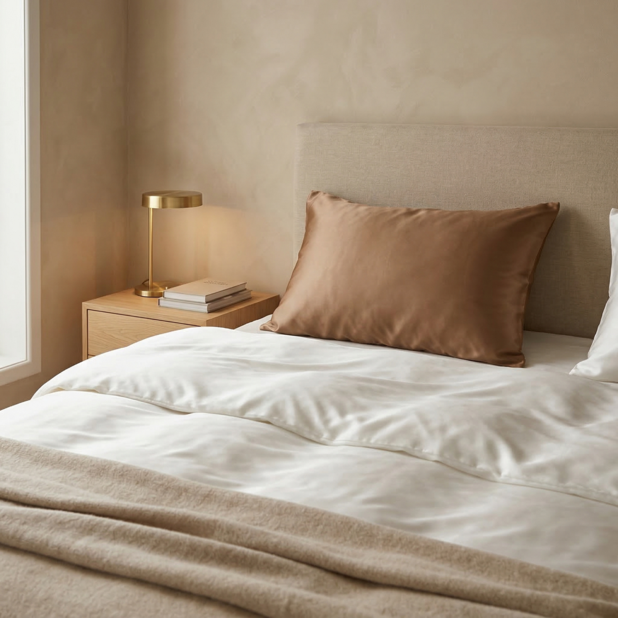 Zijden Kussensloop Amber Silk - 22MM