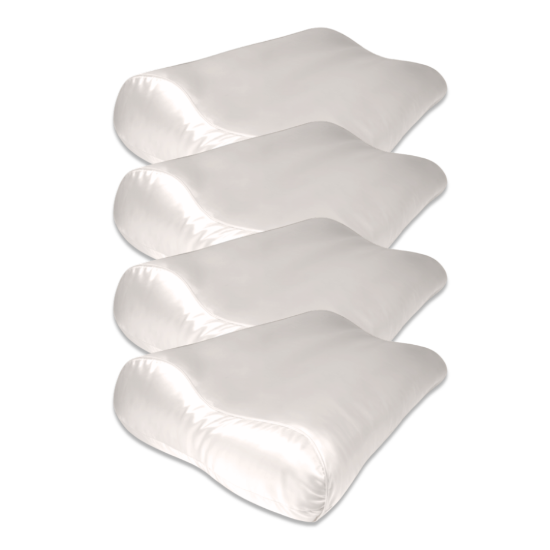 4x Zijden Kussensloop Ergonomisch Ivoor - 22MM