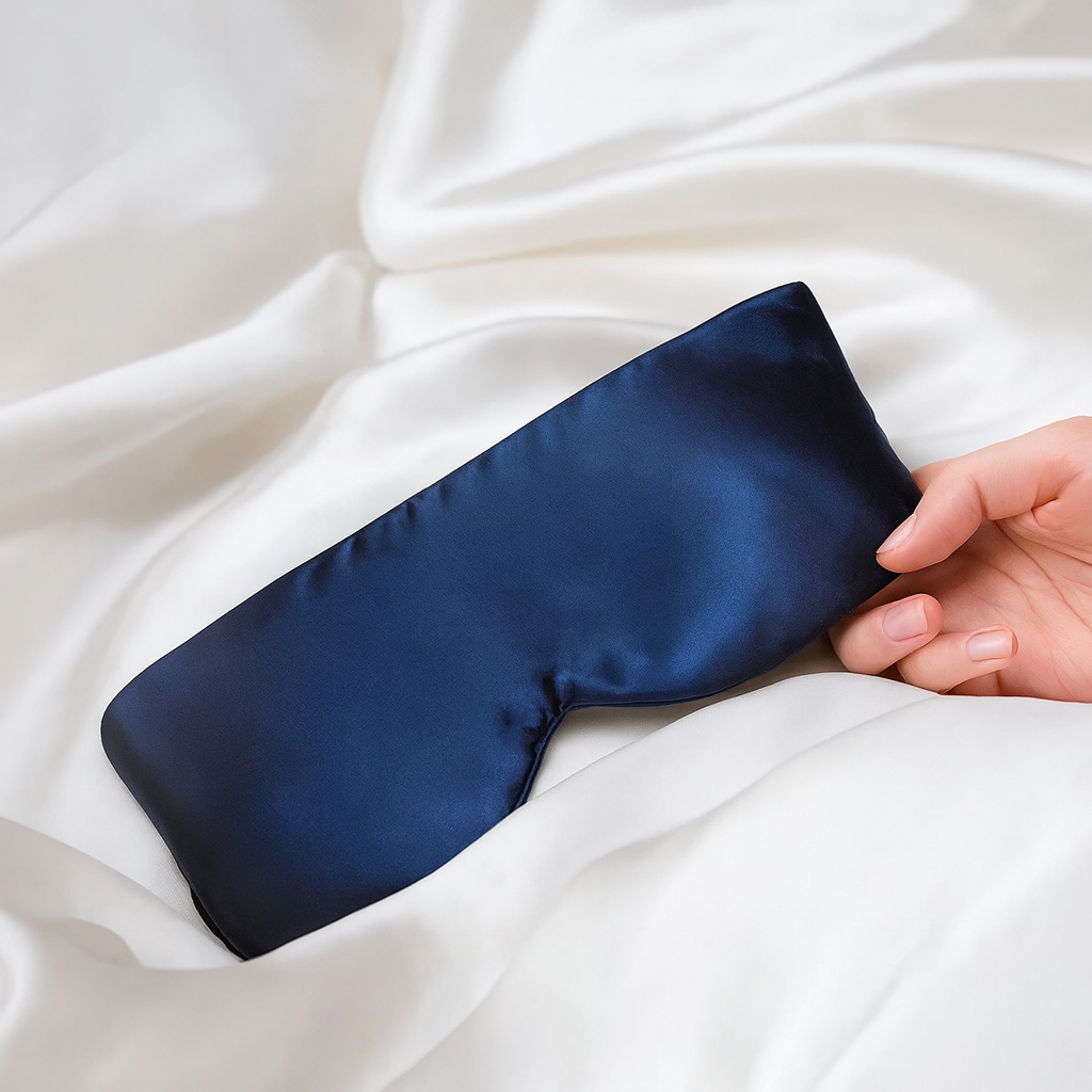 Perfect Sleep Face Mask van Zijde 22MM - Blauw