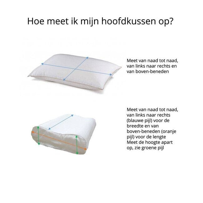 4x Zijden Kussensloop Ergonomisch  Wit - 22MM