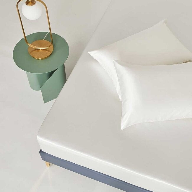 yuma  Voordeelset 2x 100% Zijden kussensloop Ivoor Glossy