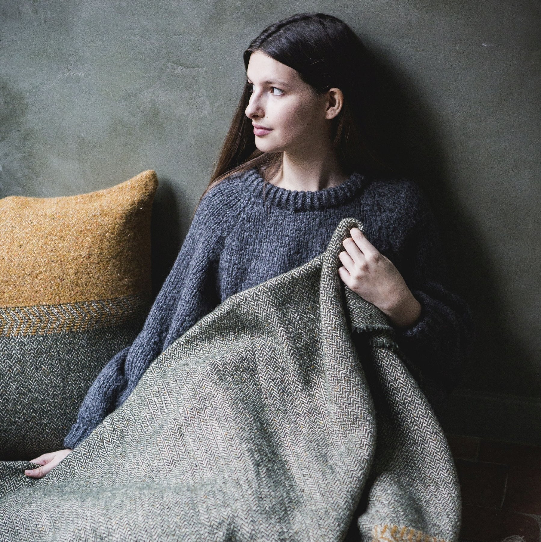 Libeco Linnen Plaid - Jules - Black herringbone
