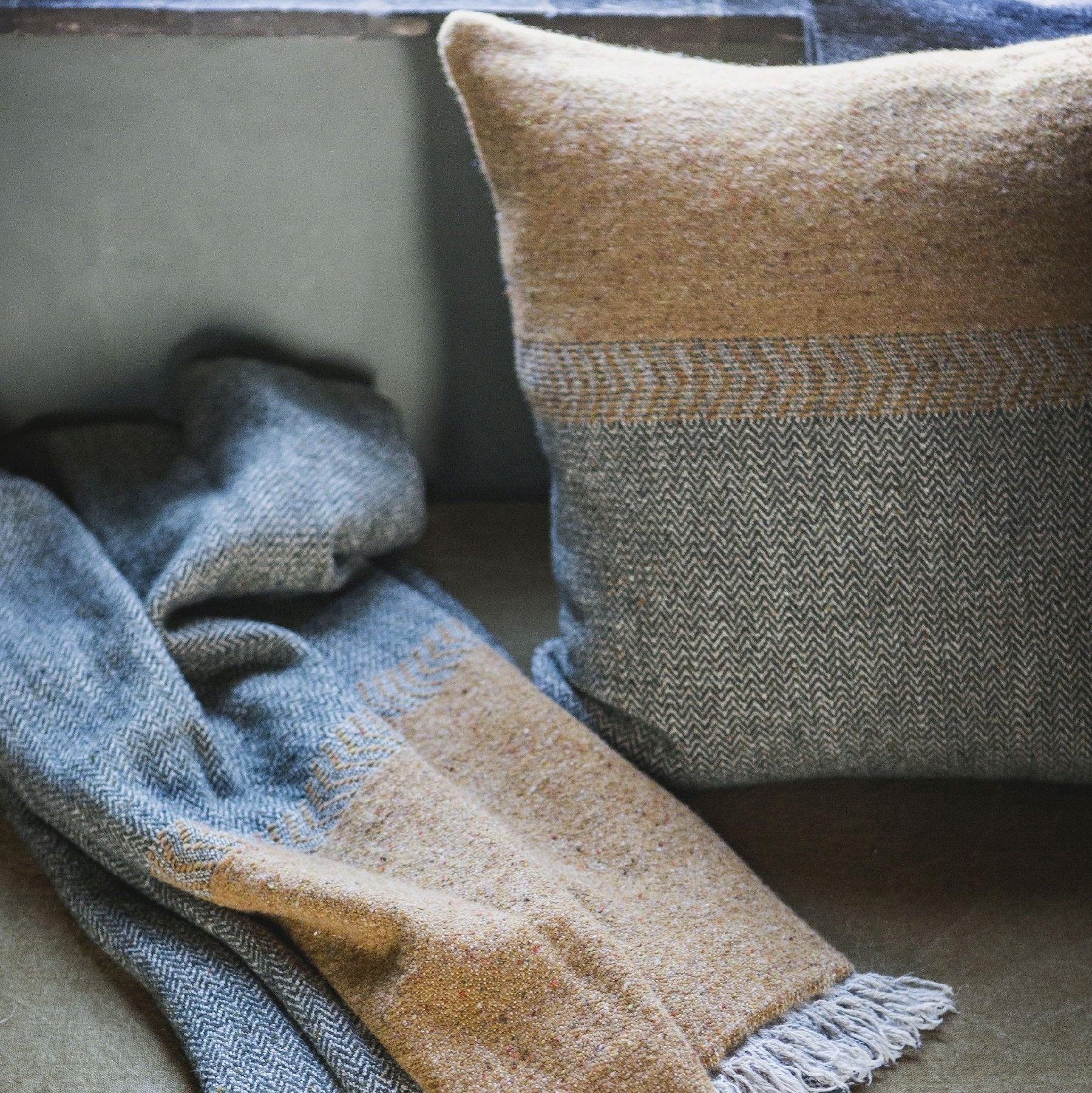 Libeco Linnen Plaid - Jules - Black herringbone