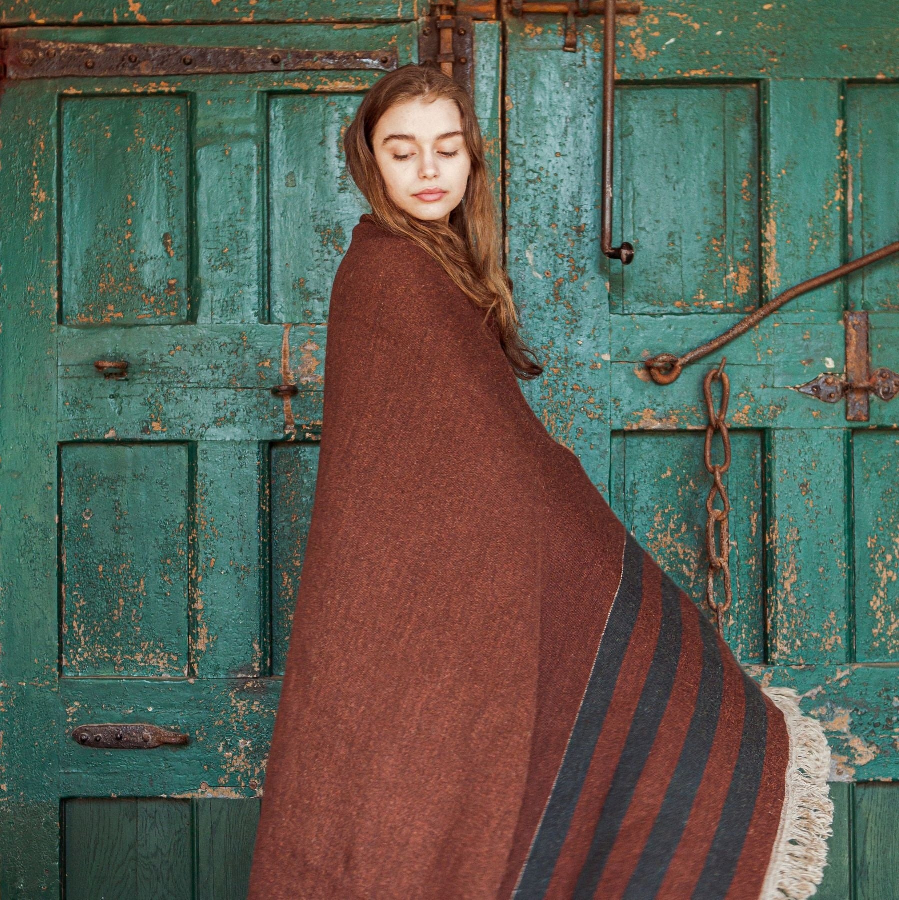Libeco Linnen Plaid - Juniper - Leather
