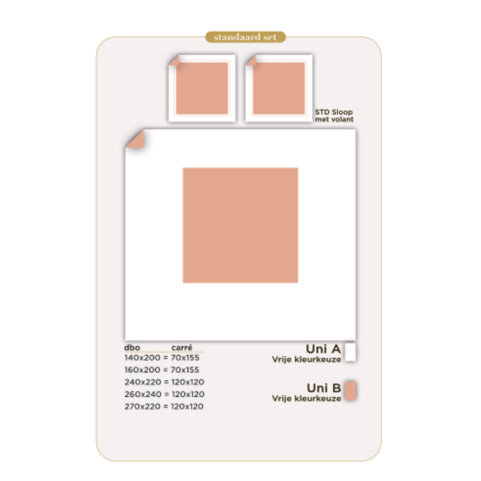 Egyptisch Katoen Luxe Percal 400TC Laken - 2 kleuren - Square