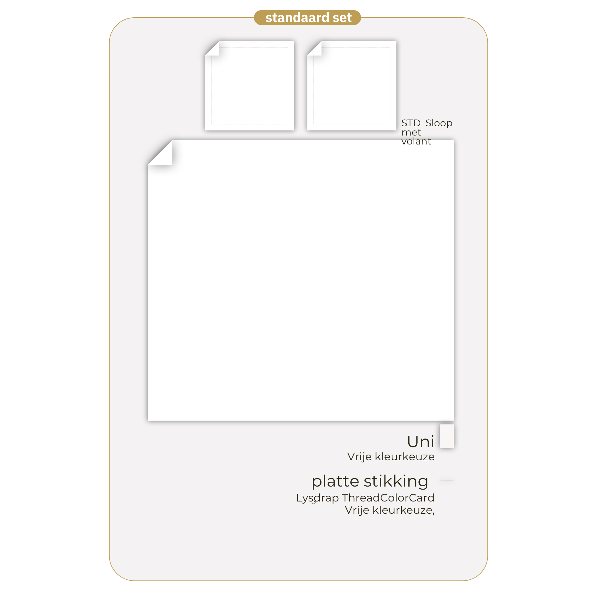 Egyptisch Katoen Satijnen 600TC Dekbedovertrek Virgo Wit - 140x220cm - Outlet