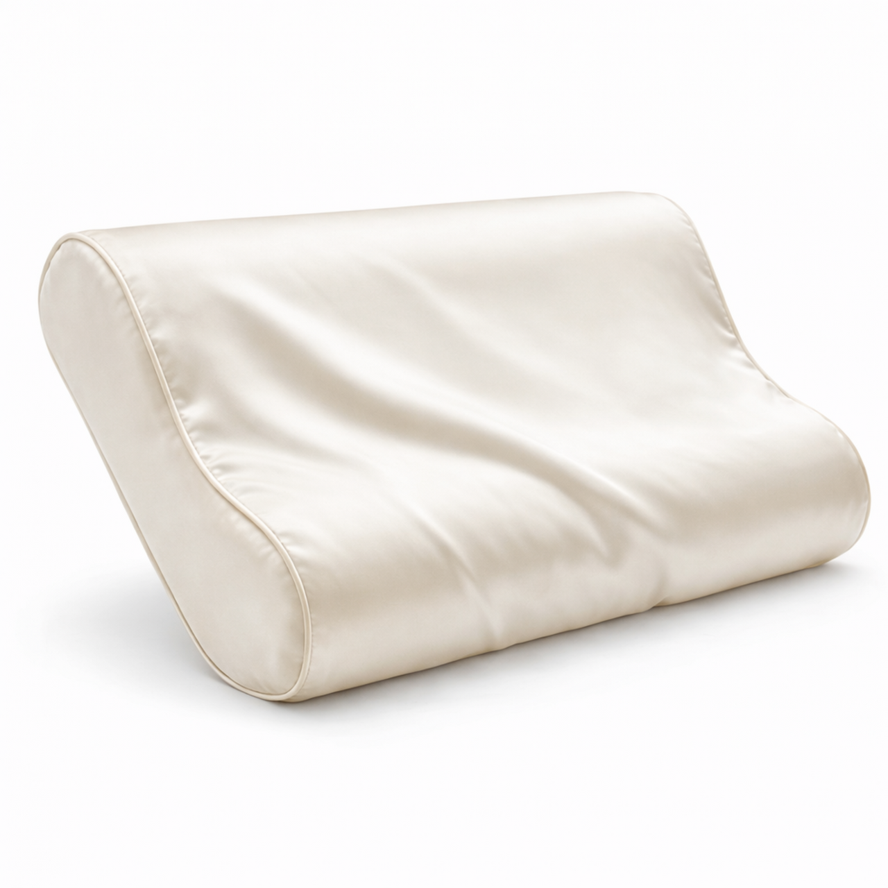 Zijden Kussensloop ergonomisch Soft Ivory - 19MM