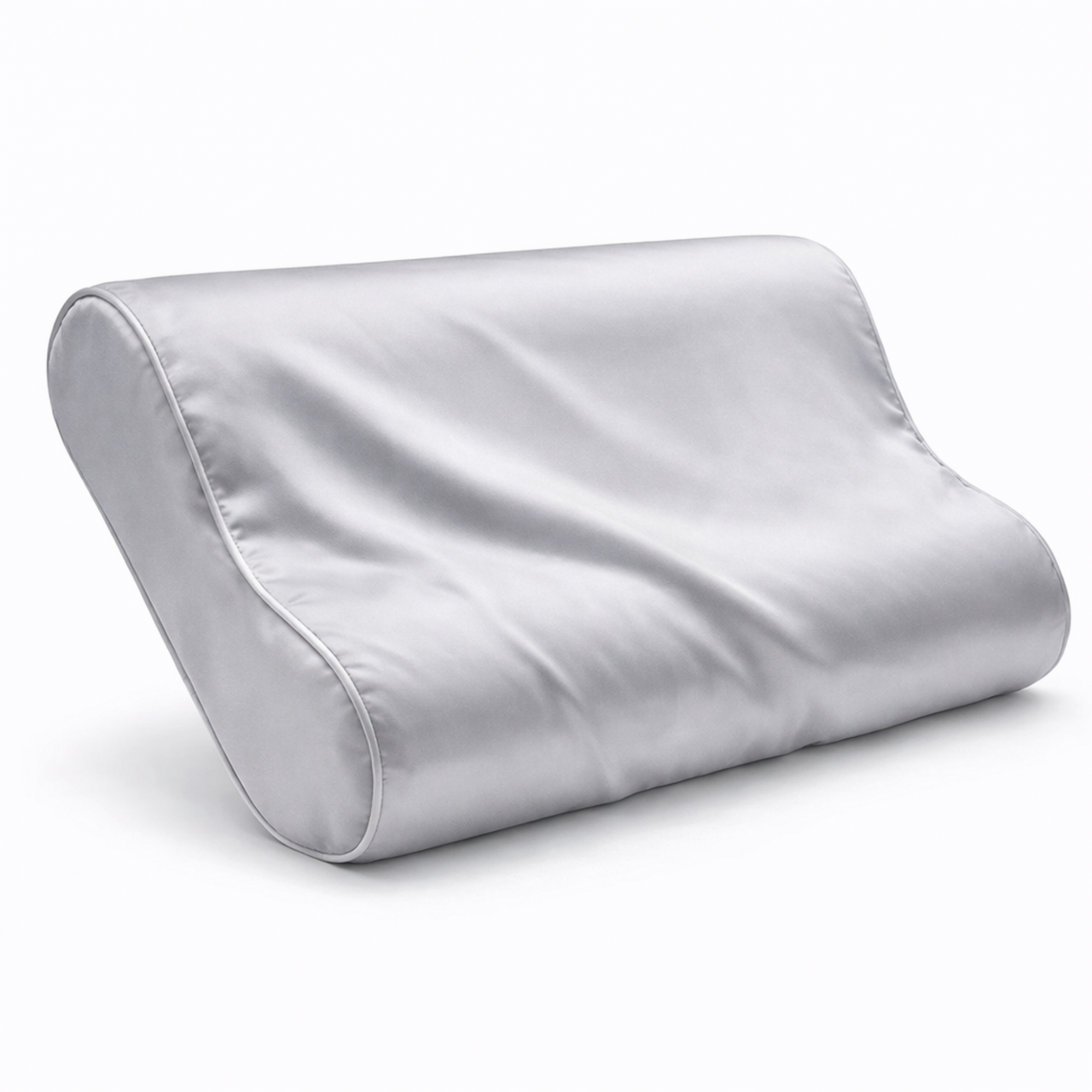 Zijden Kussensloop ergonomisch Midnight Silver - 22MM