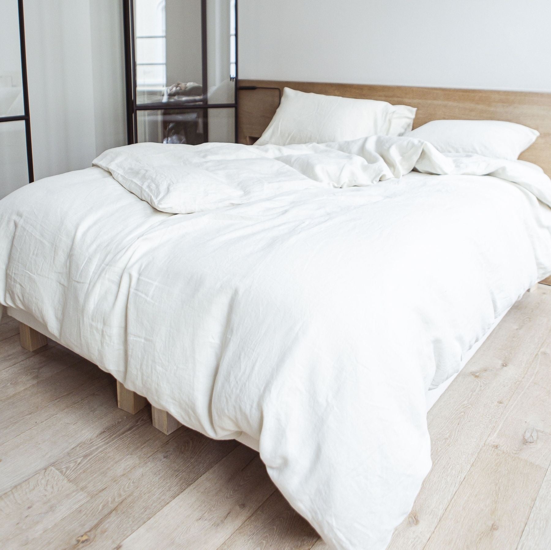 Libeco Linnen Hoeslaken - Madison - White