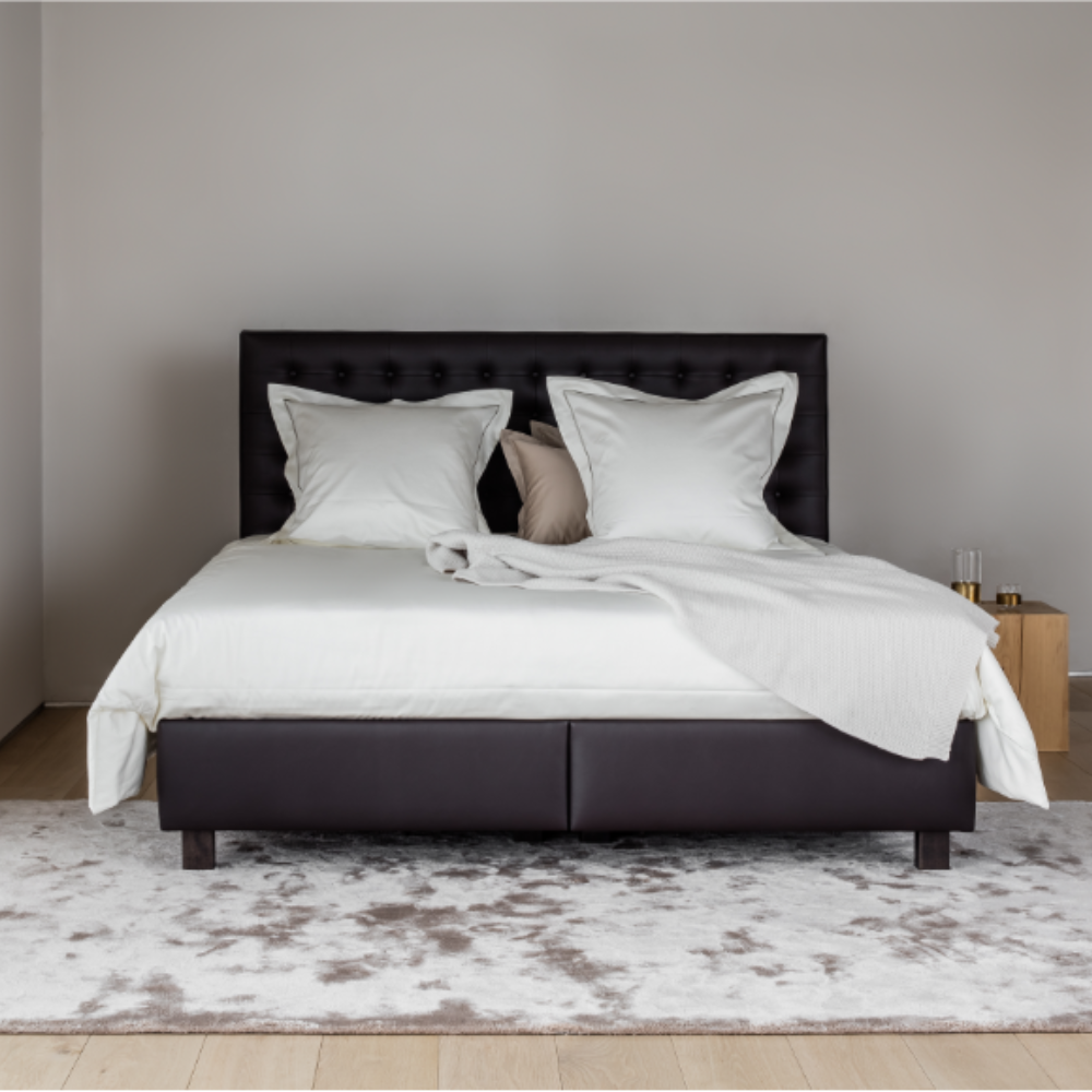 Egyptisch Katoen Satijnen 600TC Dekbedovertrek Virgo Wit - 140x220cm - Outlet