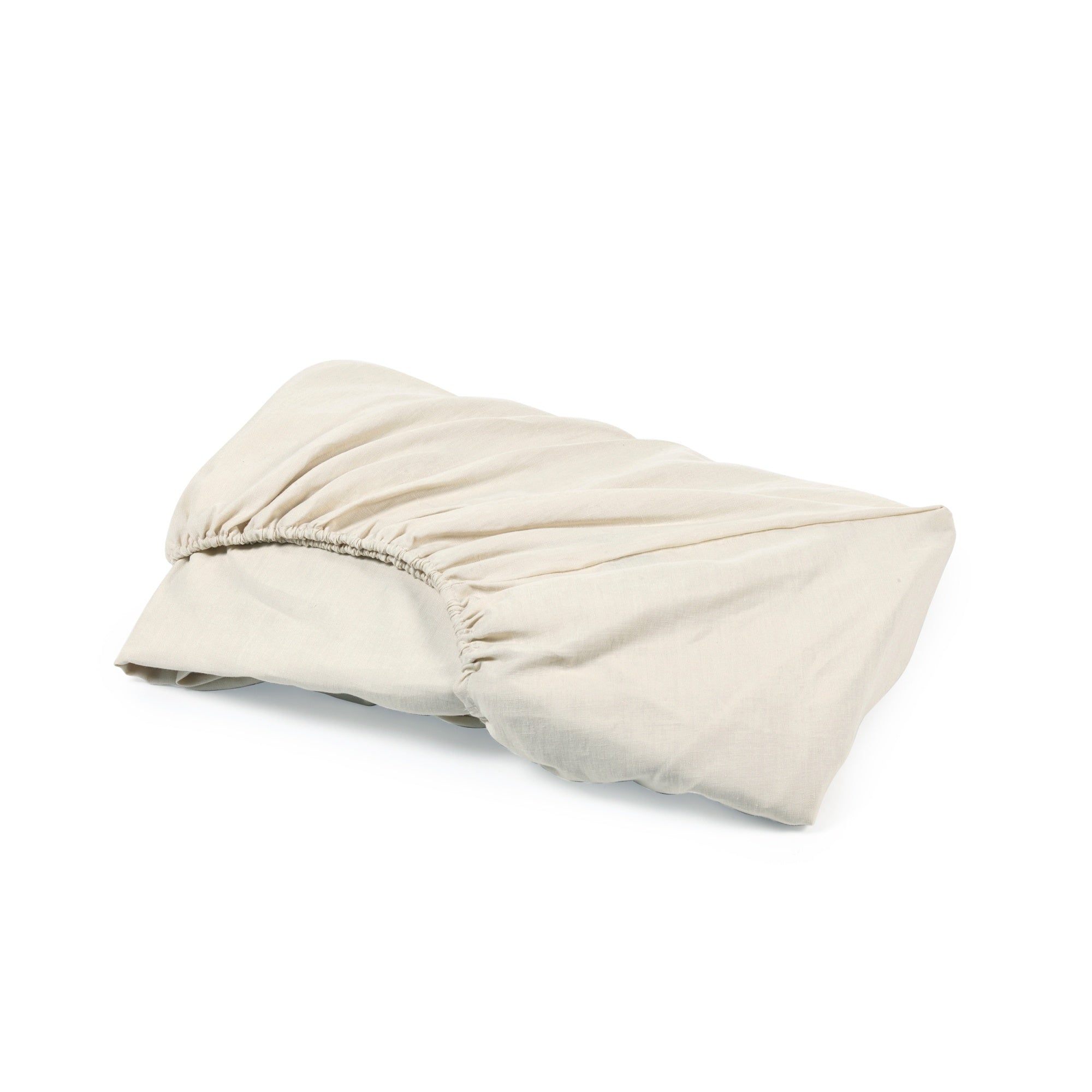 Libeco Linnen Hoeslaken - Madison - White sand
