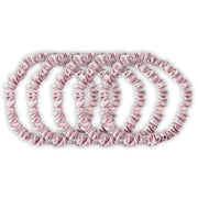 Zijden Scrunchies Vintage Roze Deluxe set van 5 - 22 Momme