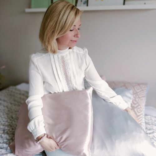 Zijden Kussensloop Vintage Roze - 22MM