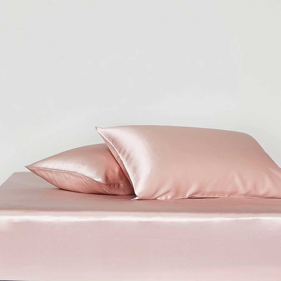 Zijden Kussensloop Vintage Roze - 22MM